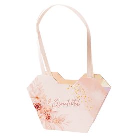   10db."Szeretettel" feliratos virág táska 23.5(h) x 12.5(sz) x 35(m) cm