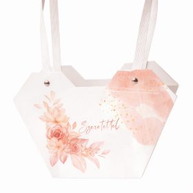   10db."Szeretettel" feliratos virág táska 23.5(h) x 12.5(sz) x 35(m) cm