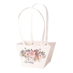   10db."Szeretettel" feliratos virág táska 20(h) x 12(sz) x 12(m) cm