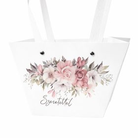   10db."Szeretettel" feliratos virág táska 20(h) x 12(sz) x 12(m) cm