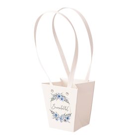   10db."Szeretettel" feliratos virág táska 12(h) x 12(sz) x 12.5(m) cm