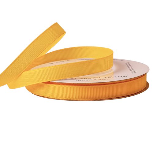 Ripsz szalag 10mm x 20m - Pasztell sárga