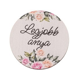 5db. "Legjobb anya" feliratos dekor tábla 5cm