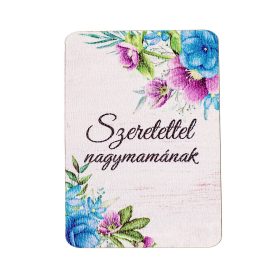   4db. "Szeretettel nagymamának" feliratos dekor fa tábla 7 x 5cm