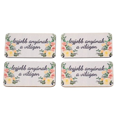 4db. "legjobb anyának a világon" feliratos dekor tábla 8 x 4cm