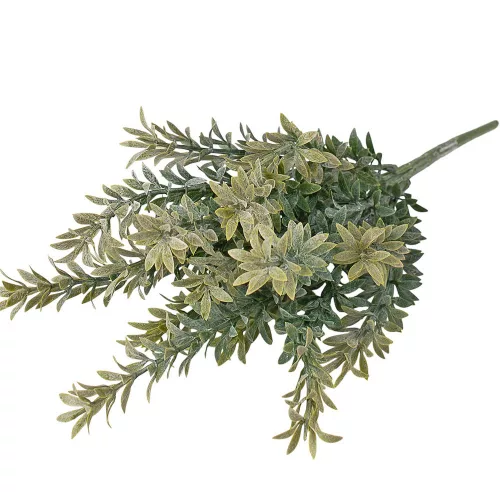 Dekor bokor, 7 ágú, 40cm magas - Sötétzöld