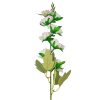Virágos selyemvirág ág, 76cm - Fehér