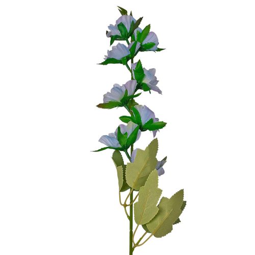Virágos selyemvirág ág, 76cm - Halványkék