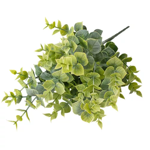 Eukaliptusz csokor, 5 ágú, 37cm magas - Zöld / Világoszöld