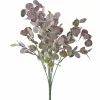 Eukaliptusz csokor, 7 ágú, 34cm magas - Zöld / Lila
