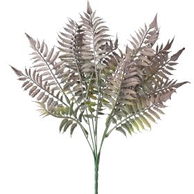 Páfrány csokor 7 ágú, 41 cm magas - Zöld / Lila