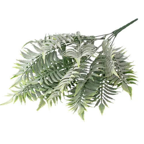 Páfrány csokor 7 ágú, 41 cm magas - Zöld / Fehér