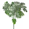 Monstera műnövény csokor  5 ágú, 35 cm magas - Sötétzöld