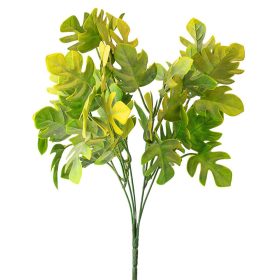   Monstera műnövény csokor  5 ágú, 35 cm magas - Zöld / Sárga