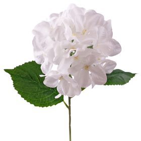 Hortenzia selyemvirág szál, 60cm magas - Fehér