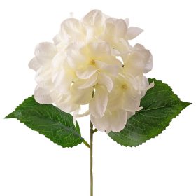 Hortenzia selyemvirág szál, 60cm magas - Krém