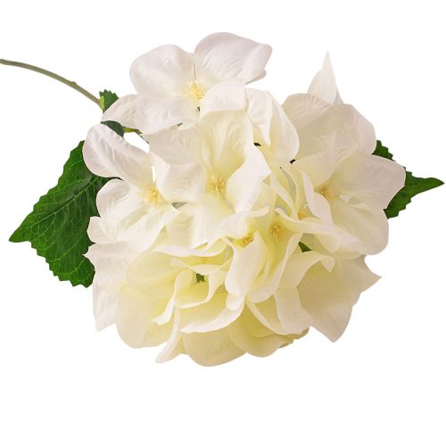 Hortenzia selyemvirág szál, 60cm magas - Krém