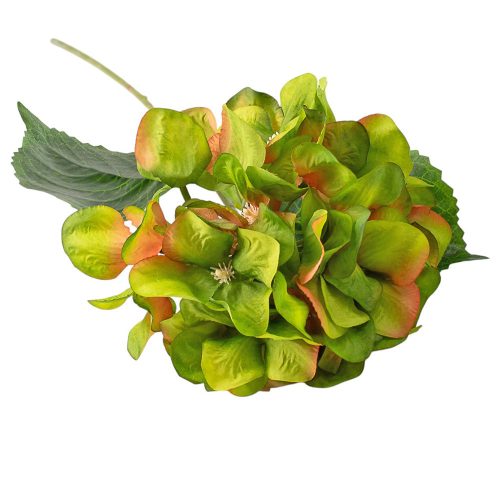 Hortenzia selyemvirág szál, 60cm magas - Zöld