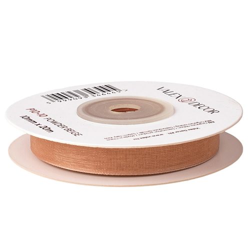 Organza szalag 10mm x 20m - Púder bézs