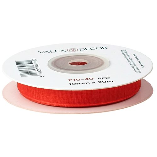 Organza szalag 10mm x 20m - Piros