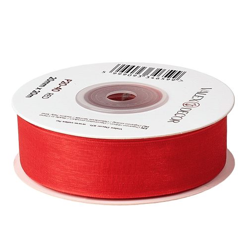 Organza szalag 20mm x 20m - Piros