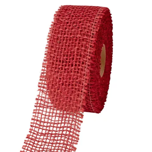 Juta szalag 5cm x 9m - Bordó