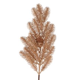 Arany fenyőág tobozzal, 65 cm magas