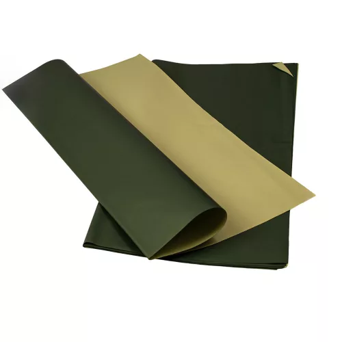Kétszínű fólia ív 58cm x 58cm, 20db - Sötét zöld / Világoszöld