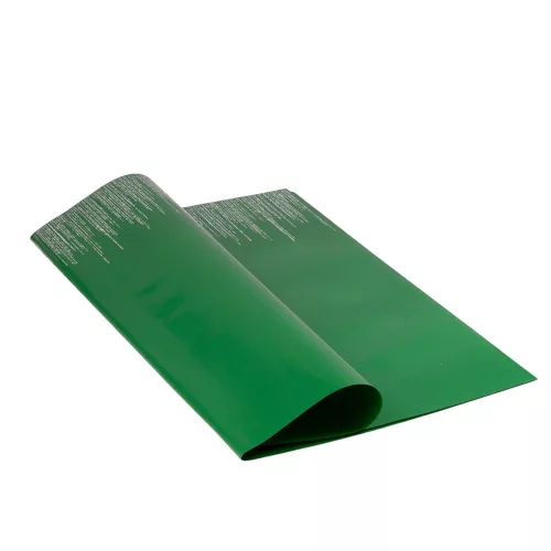 Fólia ív ezüst ragyogással 57 x 57cm, 15db - Sötétzöld