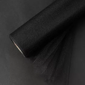 Lágy tüll tekercs 30cm x 20m - Fekete